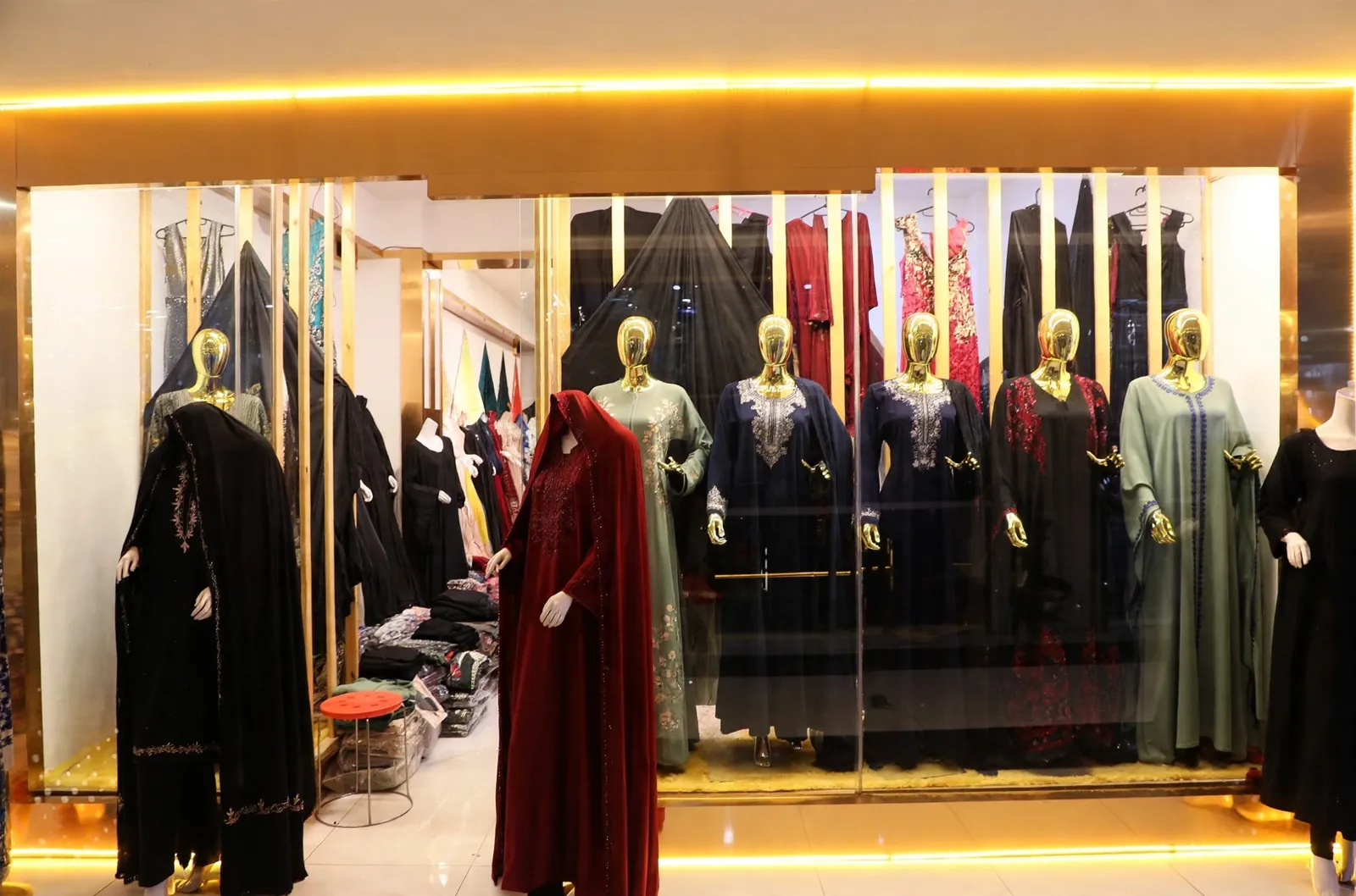 An abaya shop inside a Kabul shopping centre